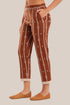 Striped jacquard pants with narrow-bottom